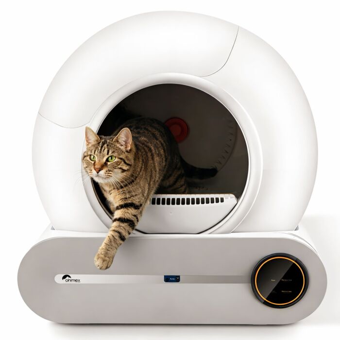 Ohmex Automatische Katzentoilette, 65 Liter, Geruchsneutralisation