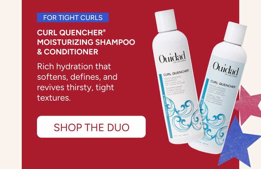 Curl Quencher Moisturizing Shampoo and Conditioner rich hydration that softens, defines and revives thirsty, tight textures