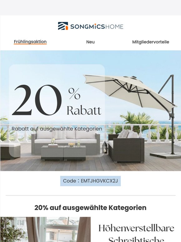 20 % Rabatt auf ausgewählte Kategorien – Jetzt entdecken!💫