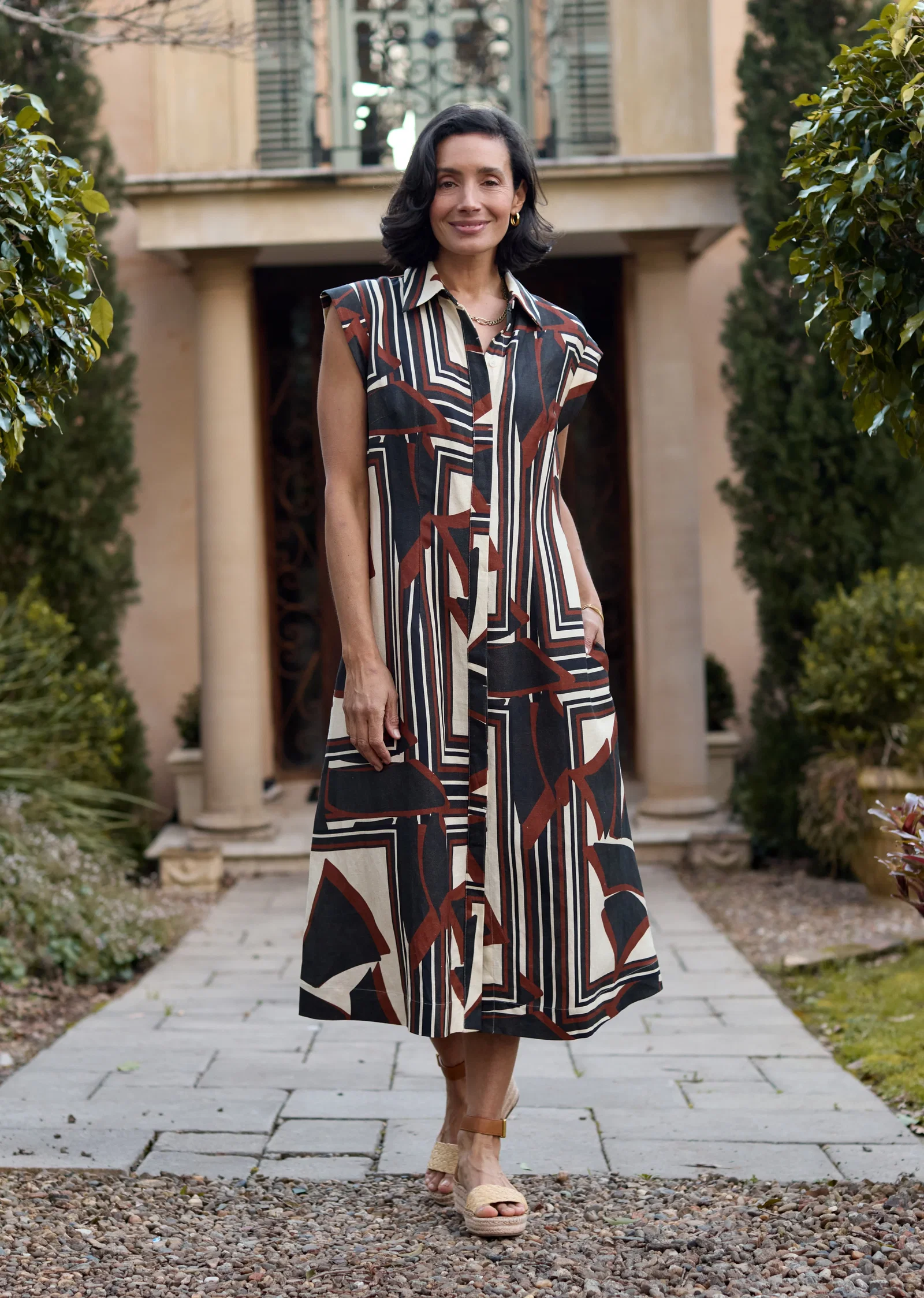 Image of SAVANNAH SHIRTDRESS - INES PRINT