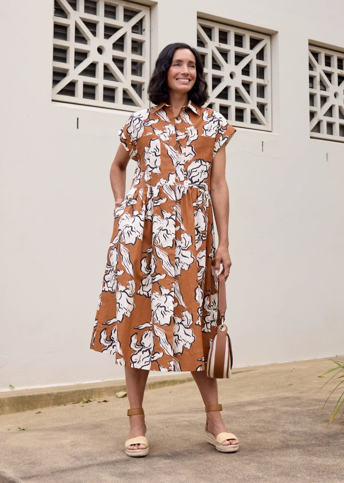 Image of HARPER SHIRTDRESS - PEONY PRINT