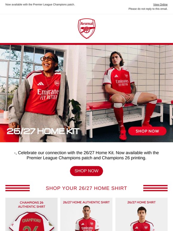 New arrivals: 26/27 Home Kit