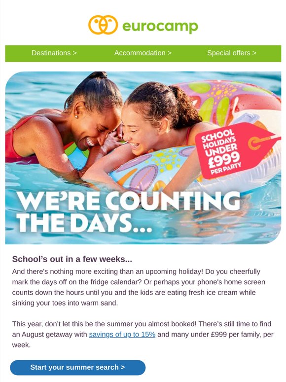 Psst! Summer breaks under £999 in August