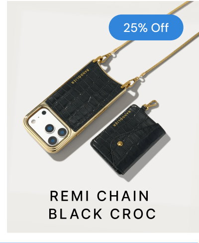 25% Off REMI CHAIN BLACK CROC