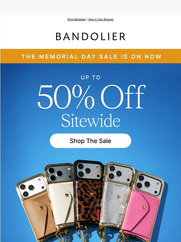 Up to 50% Off Sitewide Is On Now!