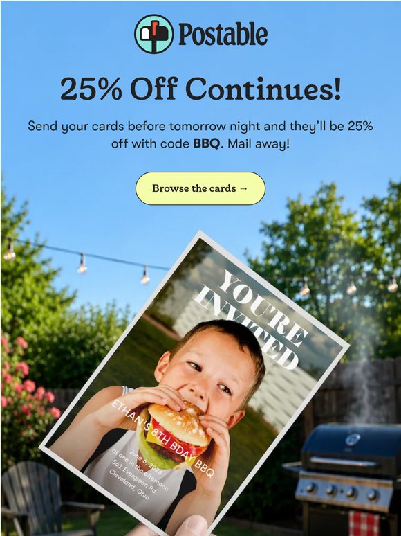 Final Countdown: 25% Off All Cards! 🎉