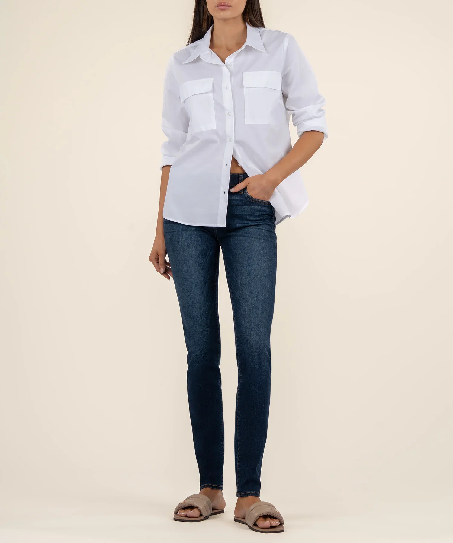 Image of Diana Mid Rise Relaxed Fit Skinny in Systematic Wash