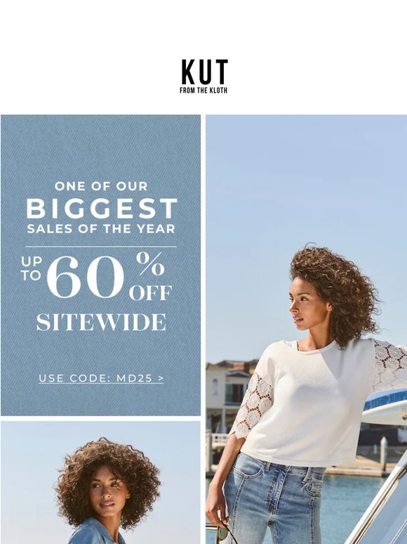 Up to 60% Off Sitewide 💌