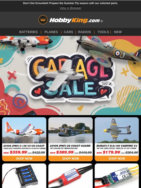 Fix and Fly your RC plane with our spare part Deal! 48 hours only.