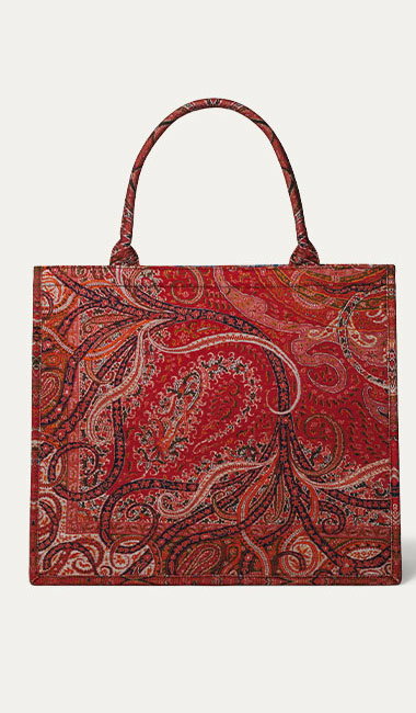 Four Seasons Paisley Oversize Structured Tote