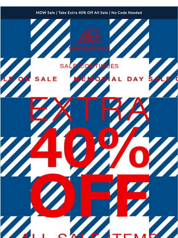 Long Weekend Mood: Extra 40% Off Sale