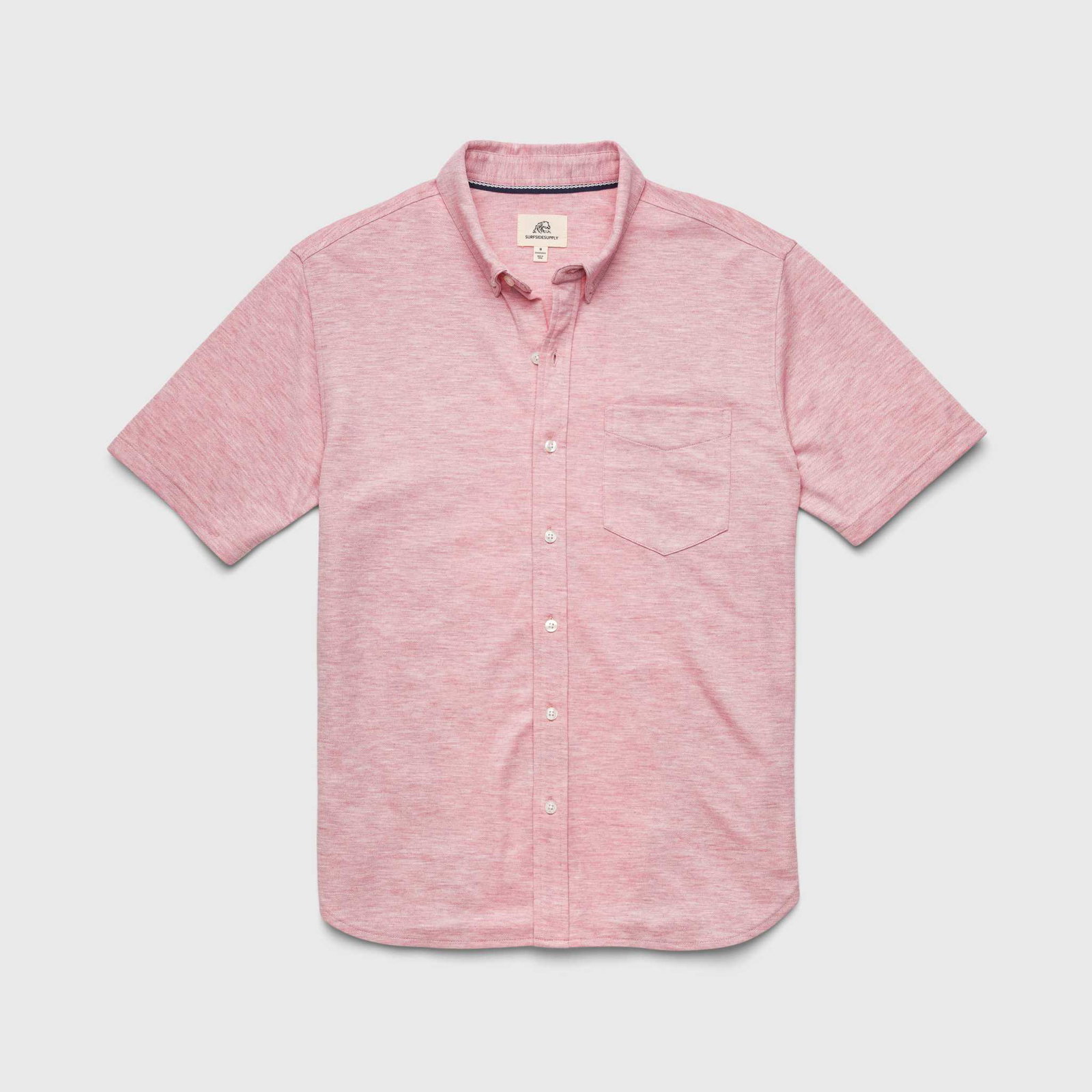 Image of Tony Pique Knit Shirt - Pink Heather