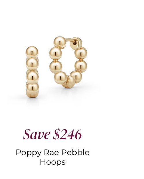 Save $246 | Poppy Rae Pebble Hoops