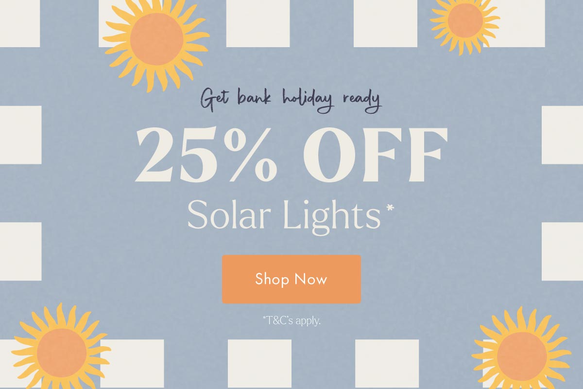 25% off solar lights