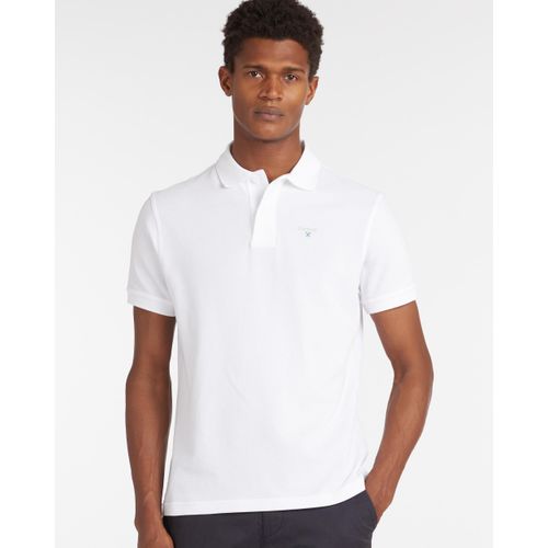 Barbour Mens Sports Polo Shirt - White
