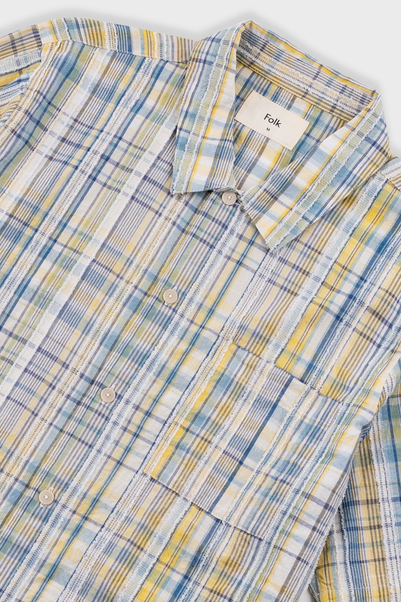 YELLOW BLUE CUT CHECK