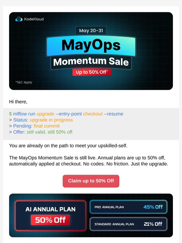 mlflow run upgrade --entry-point checkout --resume