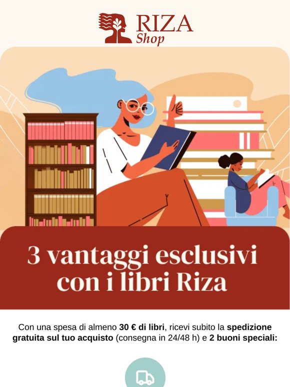 🎁 3 vantaggi esclusivi con i libri Riza