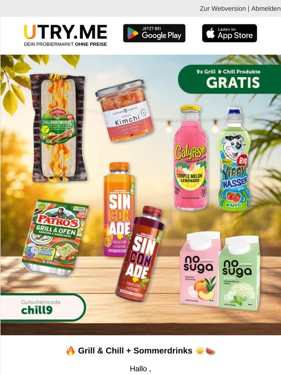 Grill & Chill: Gratis Sommerprodukte sichern 🍹🔥