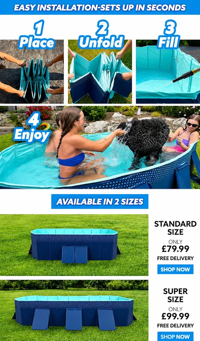 Easy Installation-sets up in seconds, available in 2 sizes