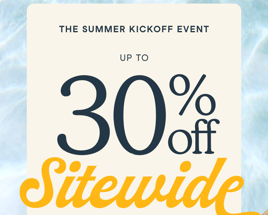 Up to 30% off sitewide