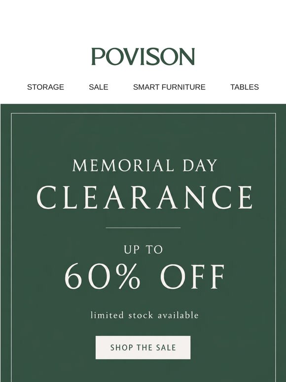 Memorial Day Warehouse Clearance