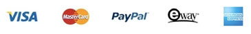 Accepted payment methods: Visa, Mastercard, PayPal, Afterpay and more