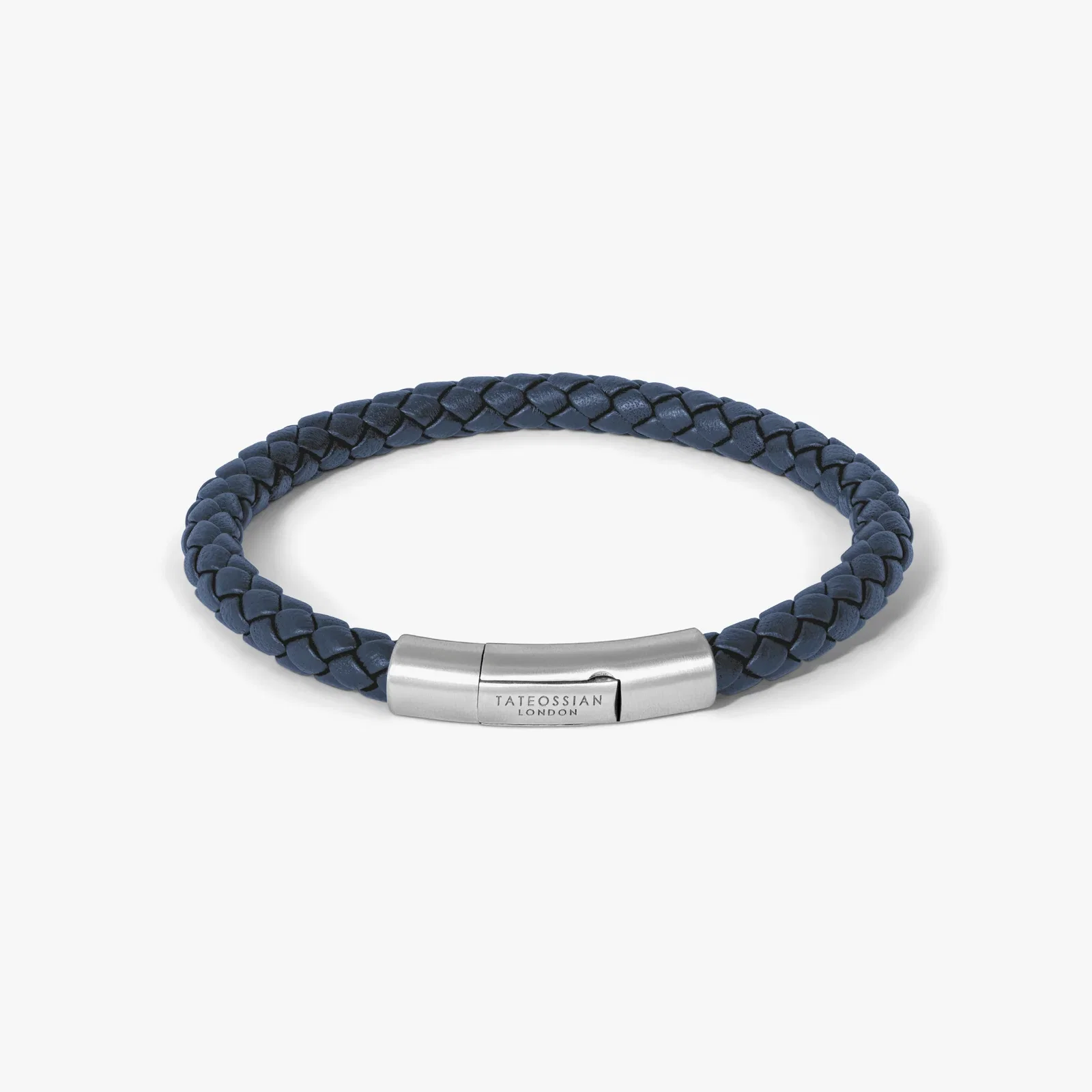 Image of Charles Click Pelle Bracelet In Navy