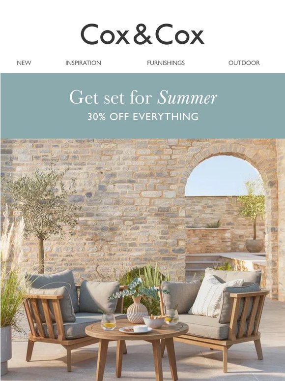 Alfresco living | Take 30% OFF everything!
