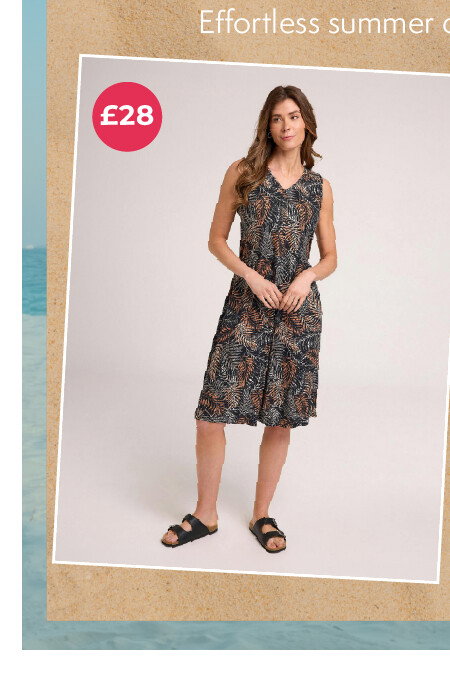 Fern Print Midi Swing Dress