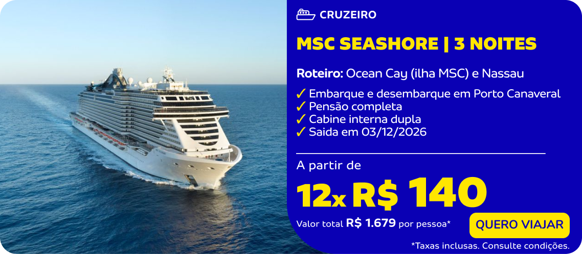 MSC Seashore| 3 noites