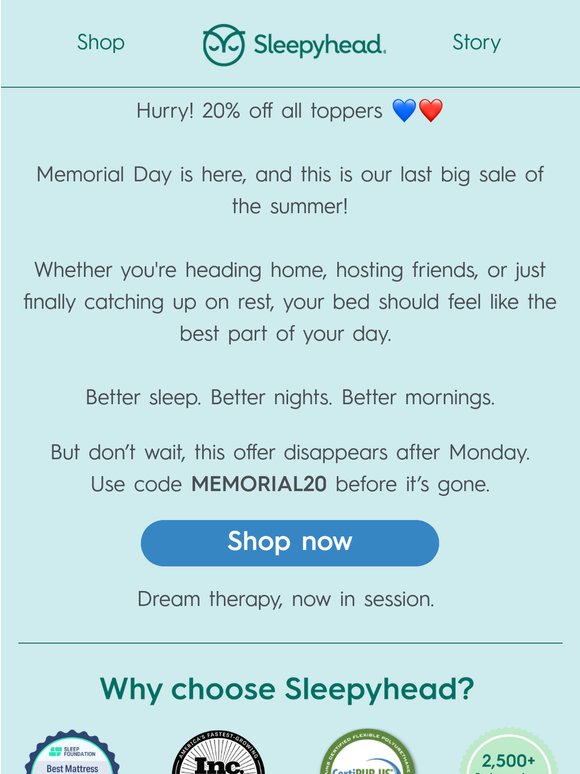 Memorial Day Savings Are Here! Shop Now! ⭐