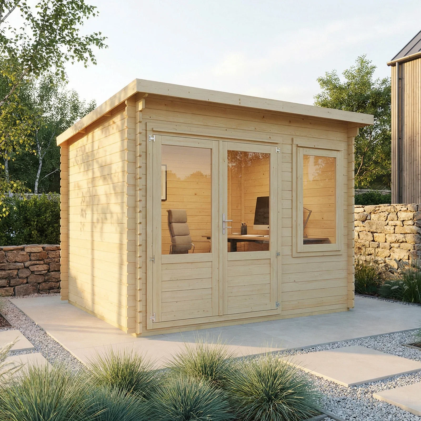 Image of 3m x 3m Cuckoo Log Cabin - 28mm