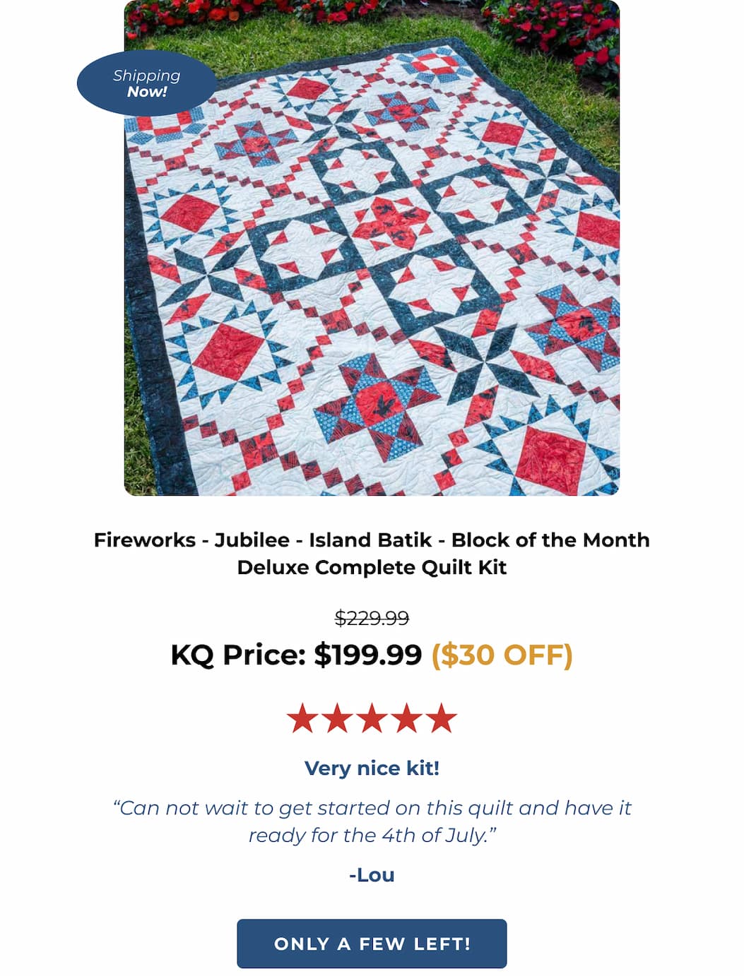 Fireworks Block of the Month Deluxe Complete Kit