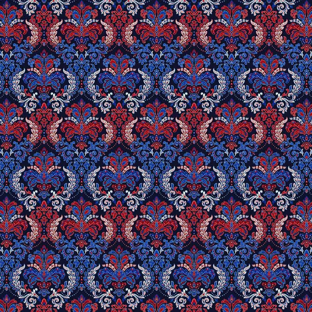 Image of Henry Glass Fabrics - Liberty Hill - Damask - 108" Wide Yardage - 2.5 Yard Cut - Navy