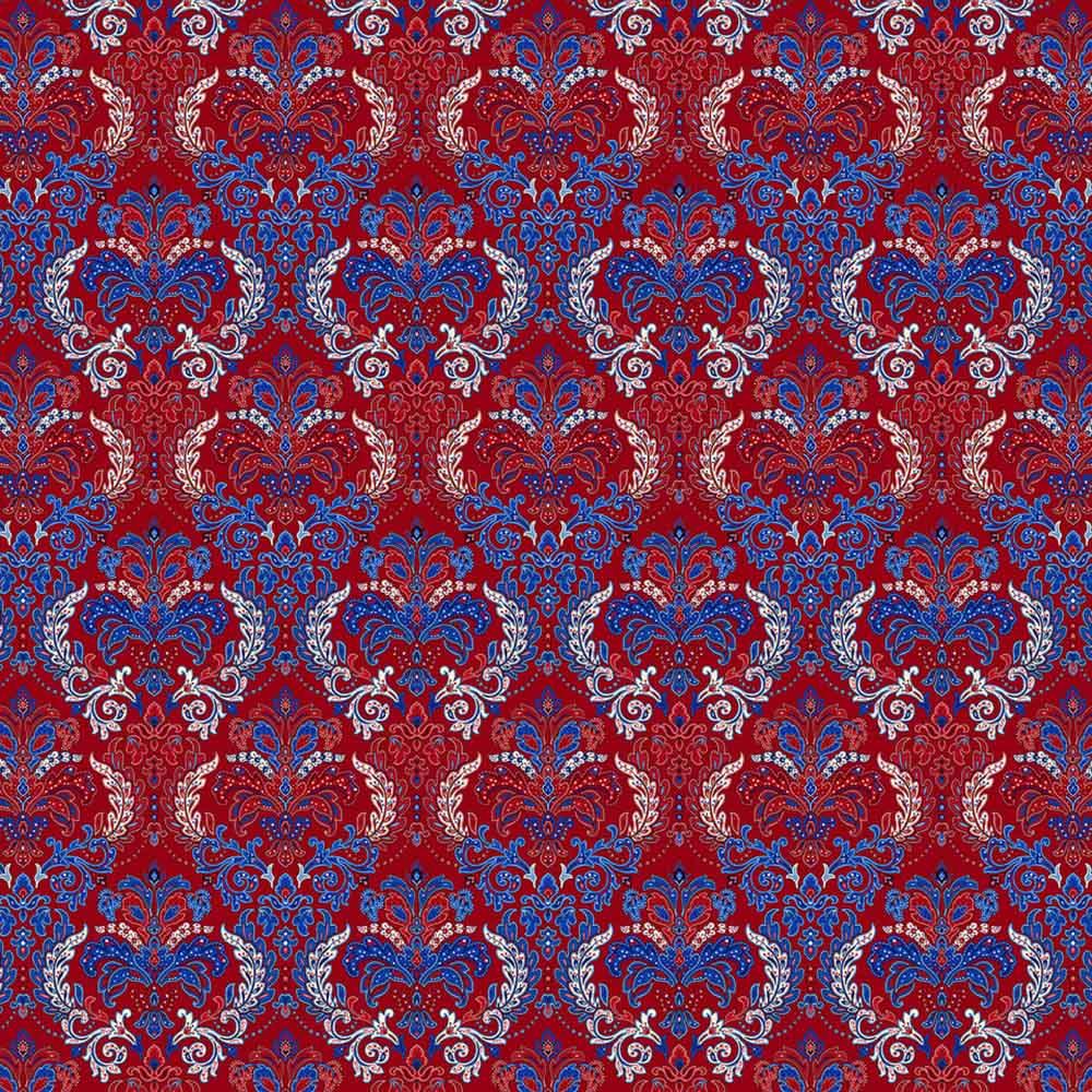 Image of Henry Glass Fabrics - Liberty Hill - Damask - 108" Wide Yardage - 2 Yard Cut -  Red