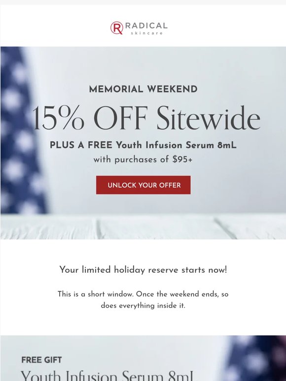 Our Memorial Weekend Sale Is Live