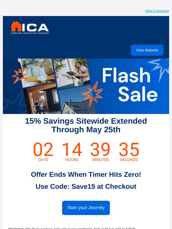 Exclusive Offer: 15% Off Ends on May 25th!