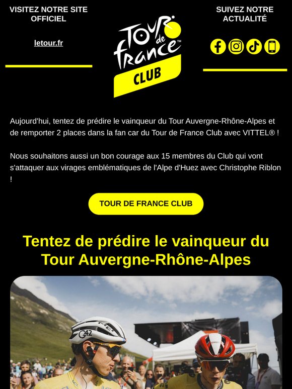 La fan car du Tour de France Club avec VITTEL® est de retour !