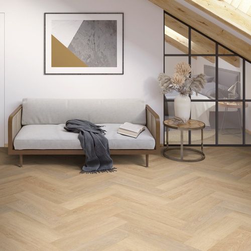 Buttermilk Oak - Lifestyle SPC Herringbone 5.5mm Rigid Core Vinyl Flooring