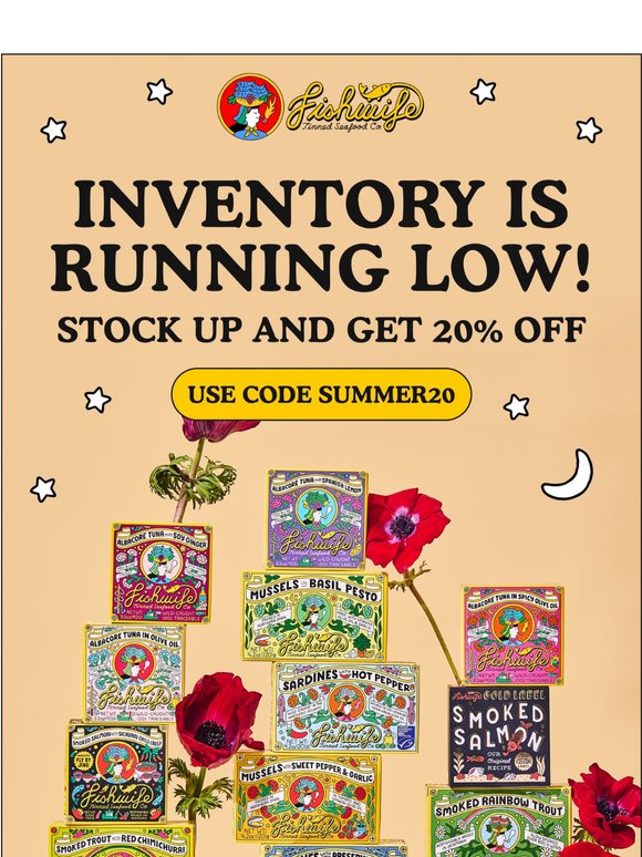 INVENTORY IS RUNNING LOW 🏃🏼‍♂️