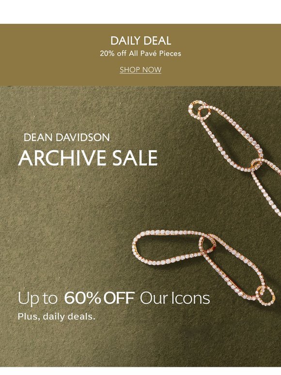 Today Only: 20% Off All Pavé Pieces
