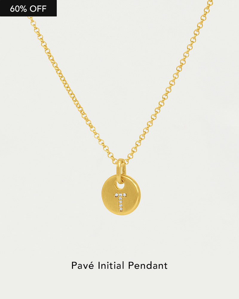 Pavé Initial Pendant.