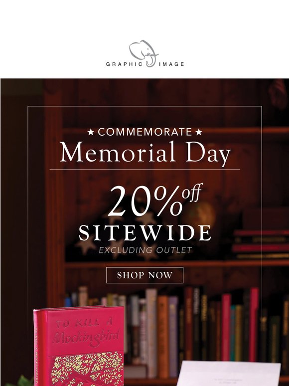 20% Off for Memorial Day Weekend!