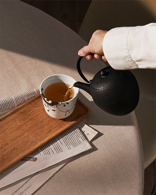 Black Fluted Mega Mug