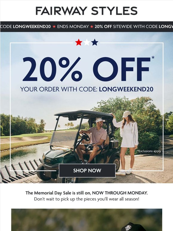 Memorial Day Sale, In Full Swing