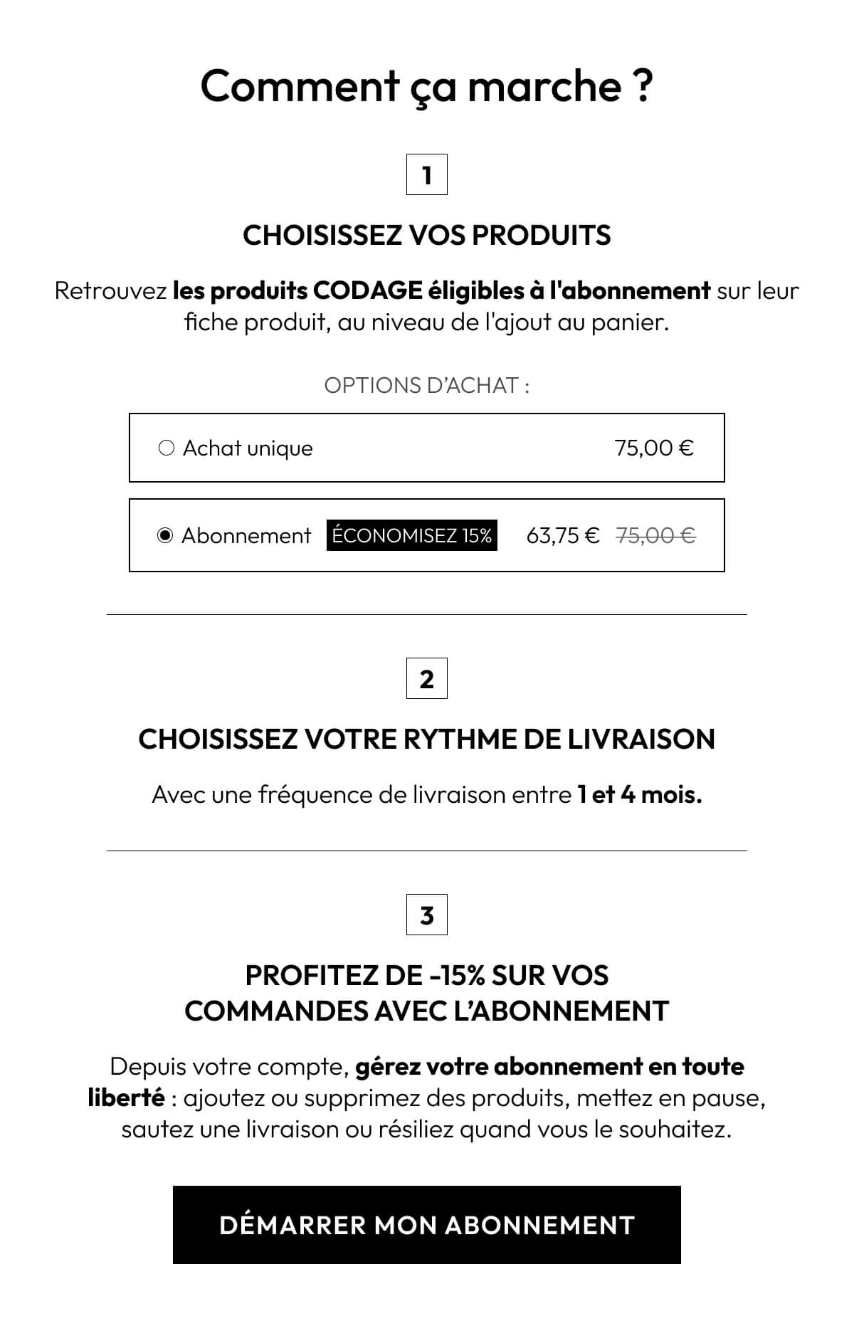 Abonnement Codage