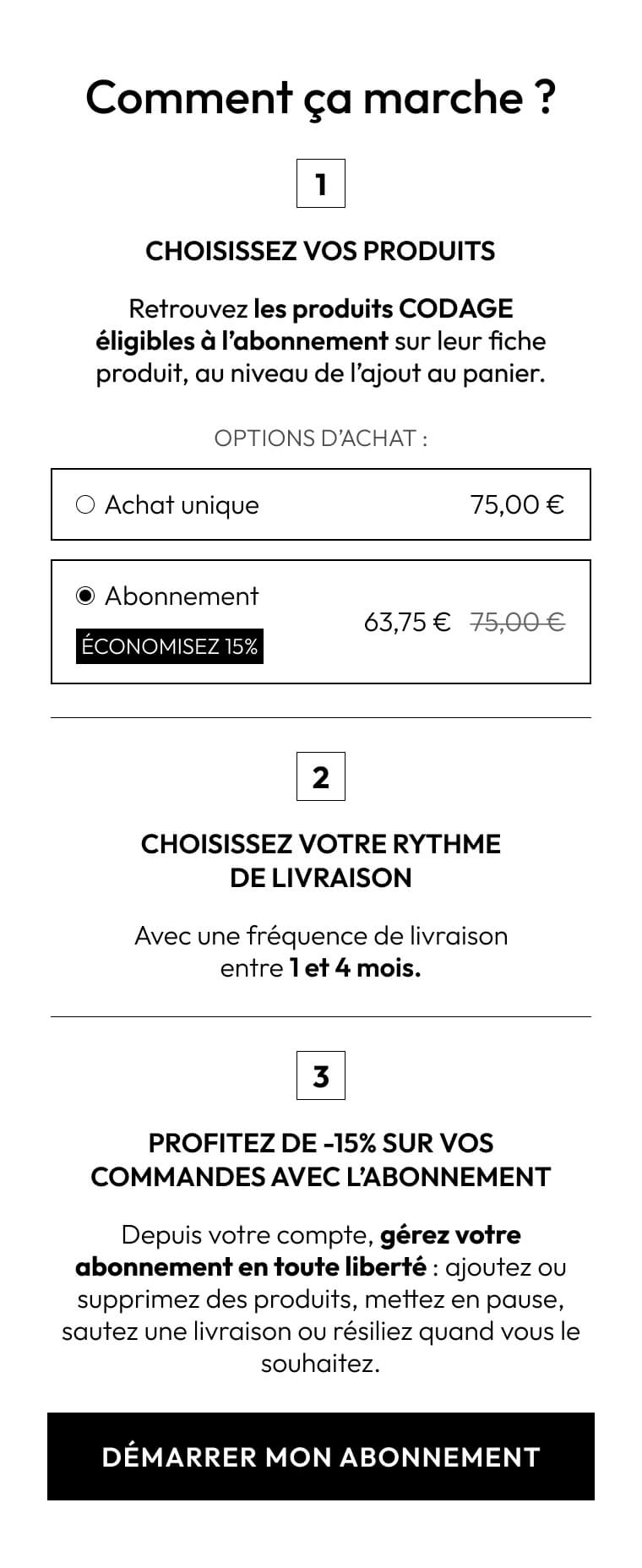 Abonnement Codage 1