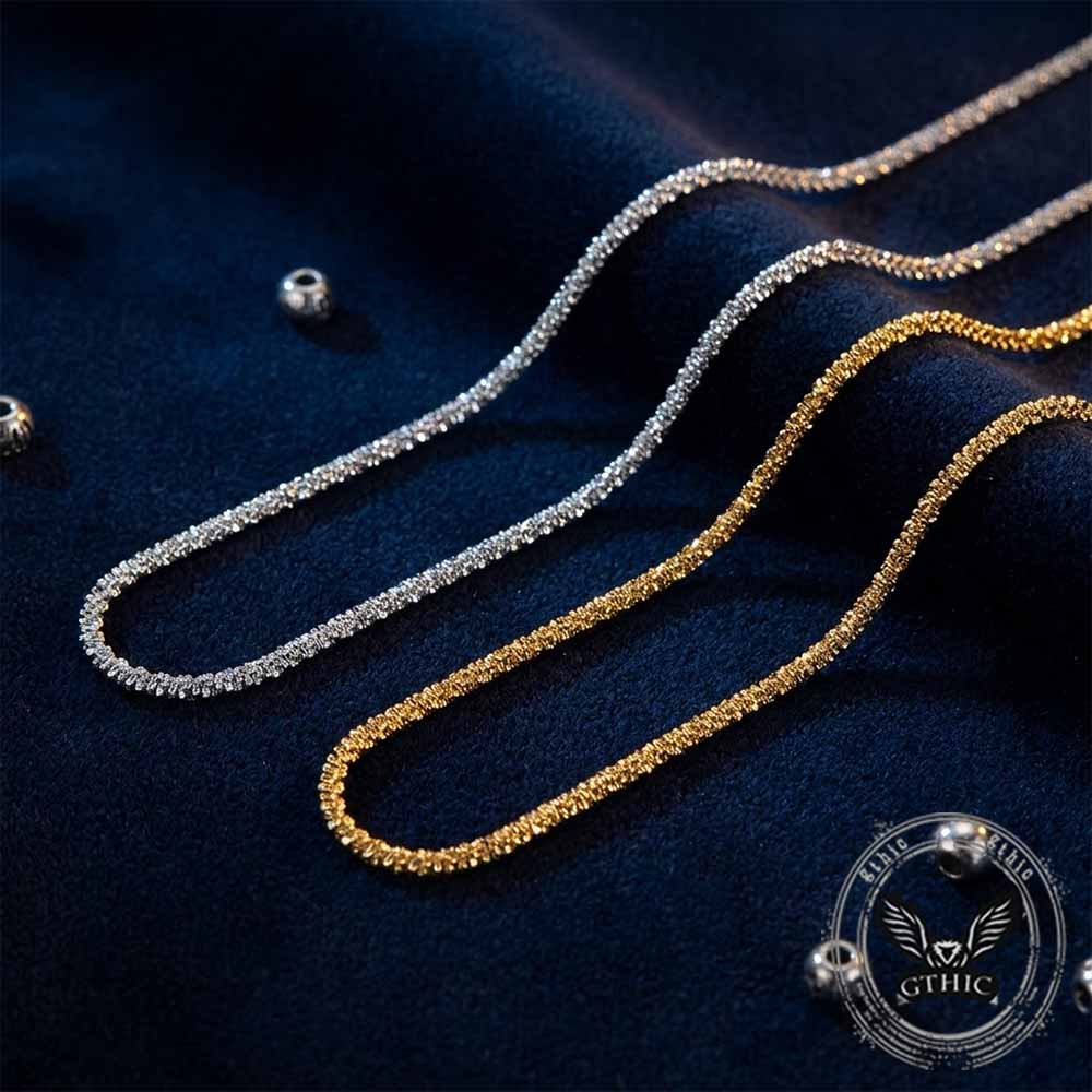 Image of Simple Shimmering Stainless Steel Clavicle Necklace
