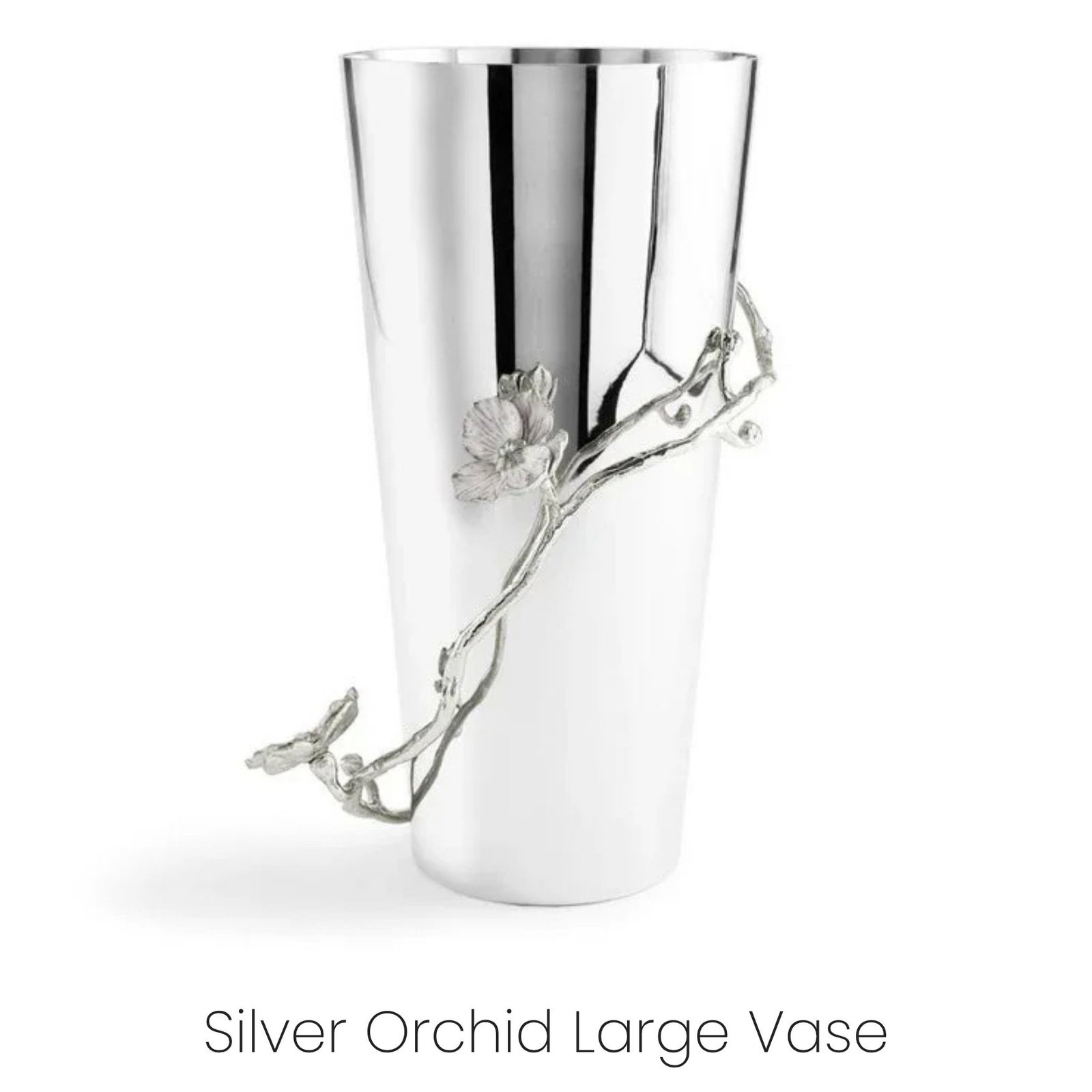 Silver Orchid Large Vase